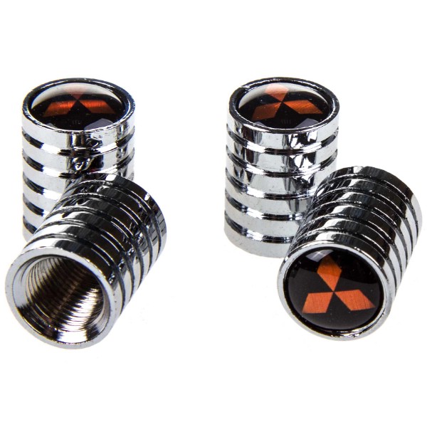 Колпачок на вентиль металл SW c эмблемой Mitsubishi 4 шт